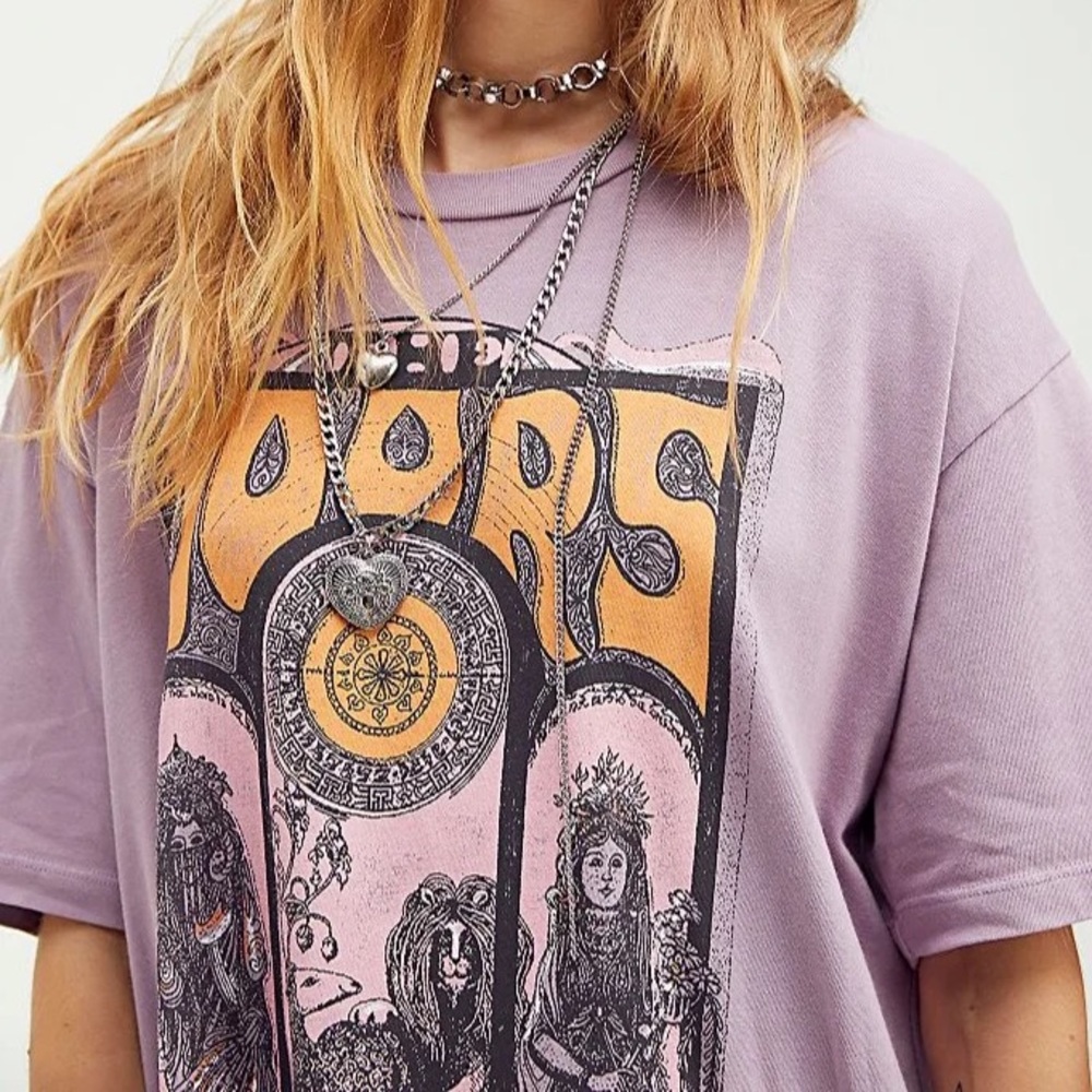 Last 1! band Purple Tee Shirt Top Doors Short Sleeve - Picture 2 of 4